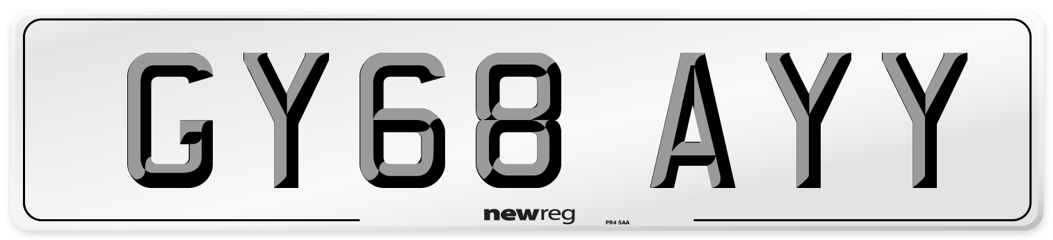 GY68 AYY Number Plate from New Reg